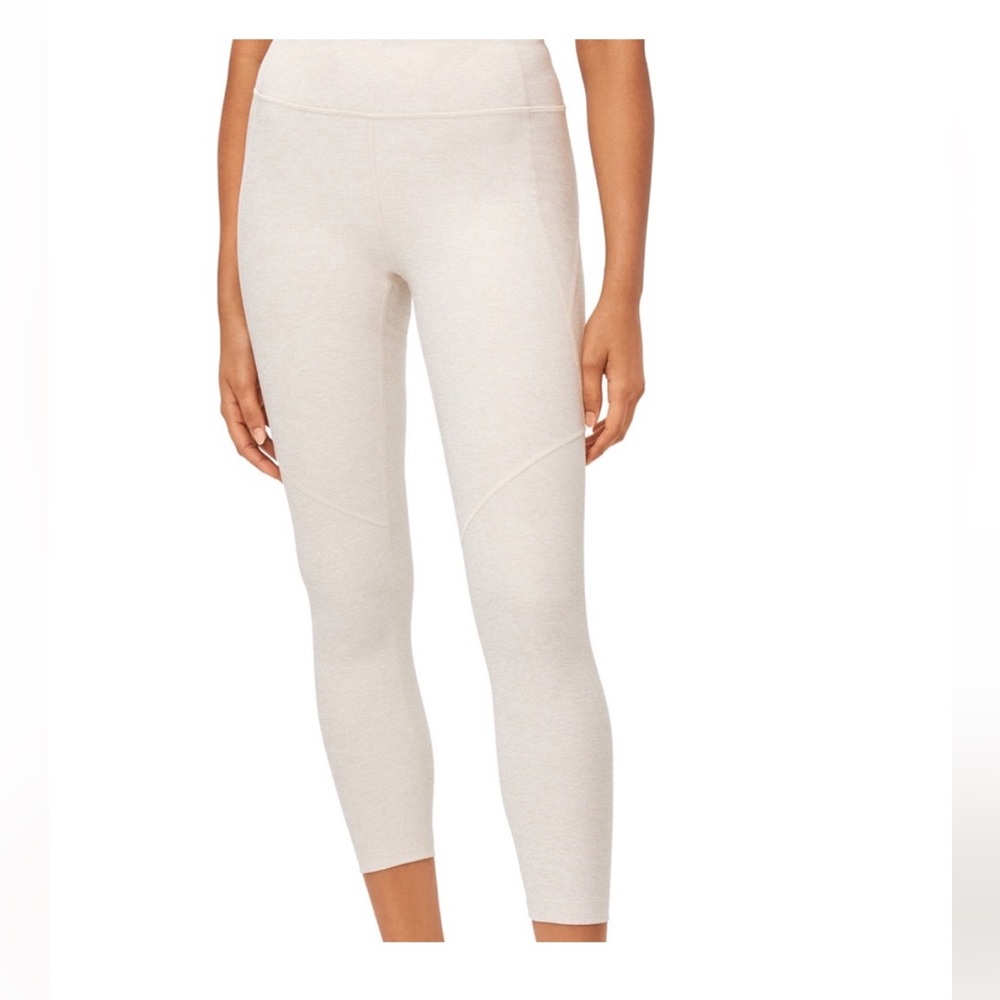 Outdoor Voices 25” Warmup Light Cream/Gray Marled Leggings - Picture 1 of 5